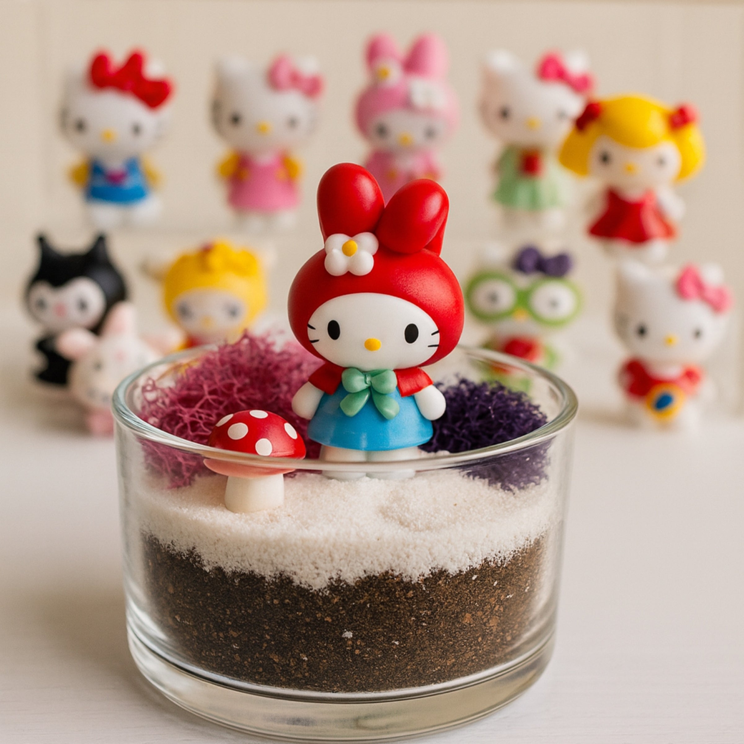 HELLO KITTY コレクターズマスコット缶付き Hello Kitty Preserved Terrarium | The Pilea Plant Shop